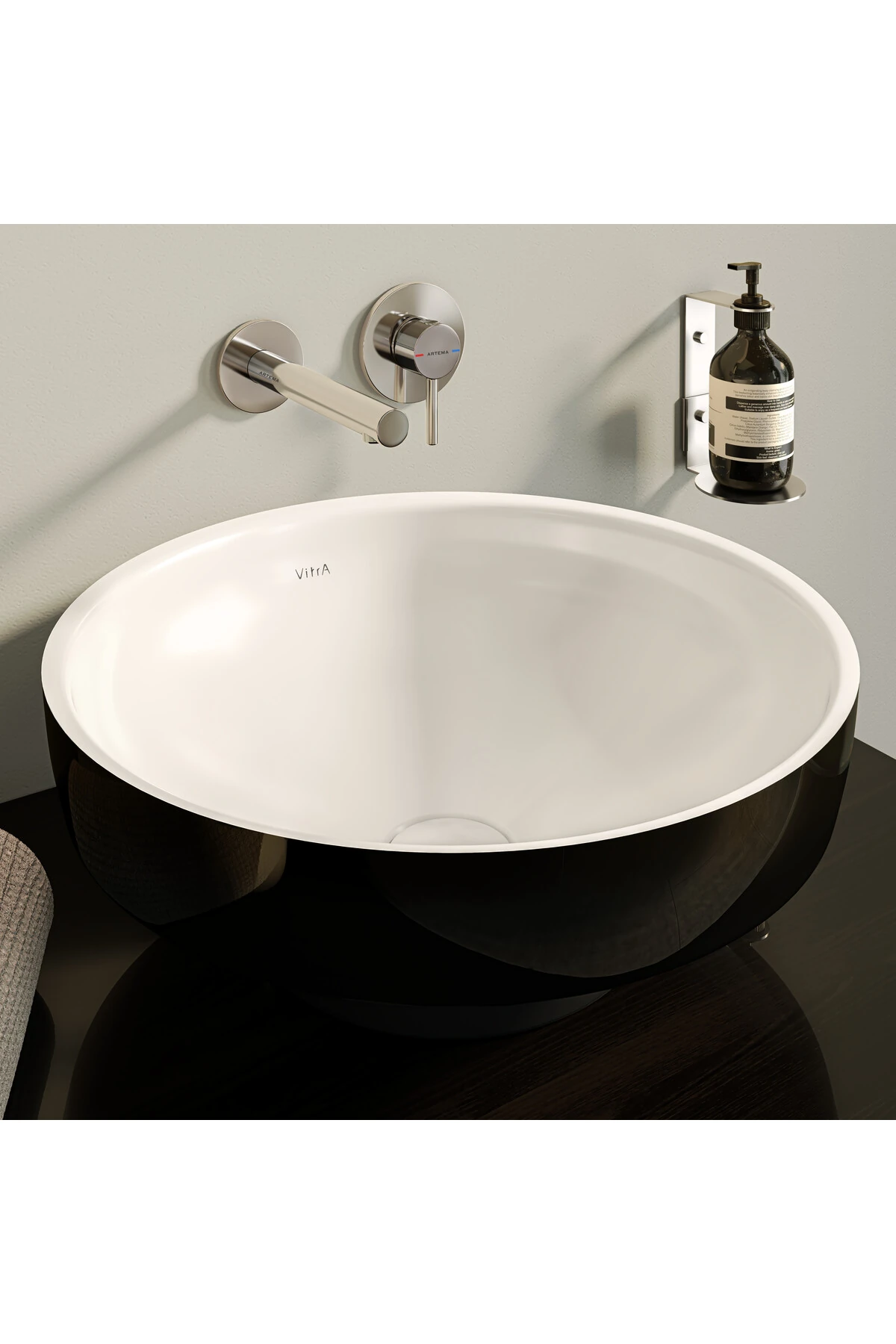 Origin A42581 Ankastre Lavabo Bataryası, İki Rozetli, Sıva Üstü, Krom