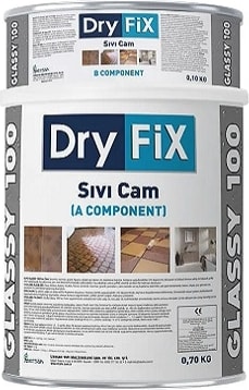 Meteor  Fayans Boyası Beyaz 1 Kg+  Sıvı Cam 0,8 Kg-Kayganlık Önleyici 0.5lt (Set)