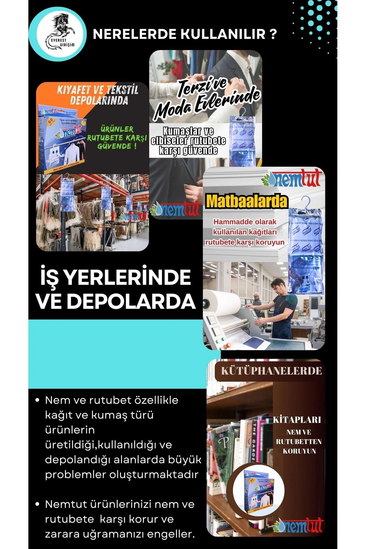 Nem Alıcı Rutubet Emici Koku Giderici Korozyon Önleyici ( 2 Kutu Içerisinde 4 Paket )