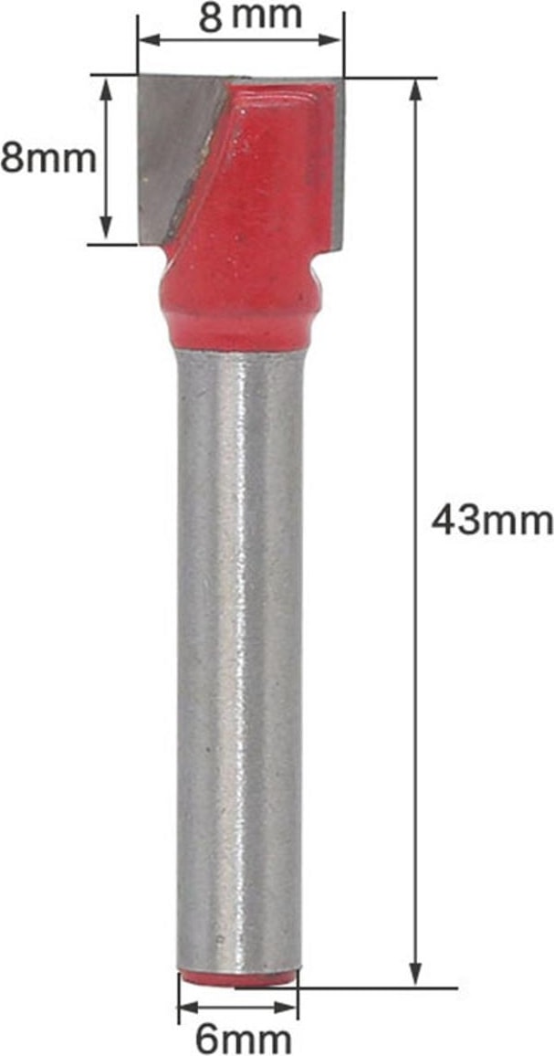 Flyeer 2020 3 Adet Temizleme Alt Freze Ucu Seti 6mm Shank Çift Flüt Karbür Kesici Düz Spoilboard Yüzey Planya Aracı (Yurt Dışından)