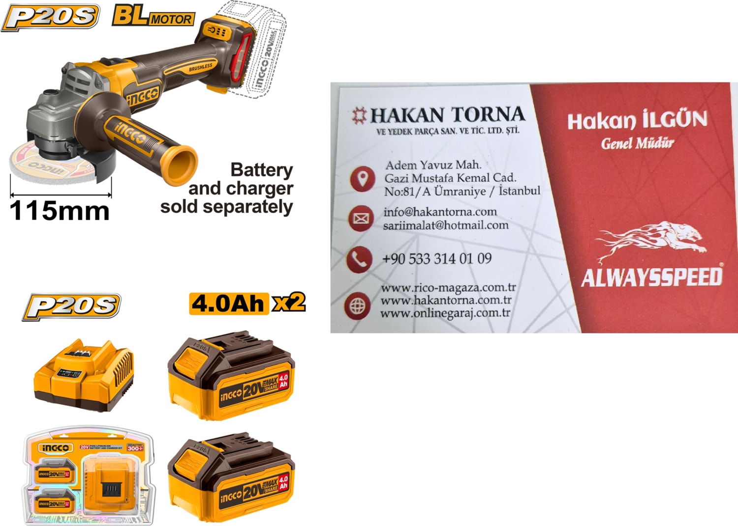 Aingco Şarjlı Spiral Taşlama Avuç Içi Taş Motoru 20V 4.ah