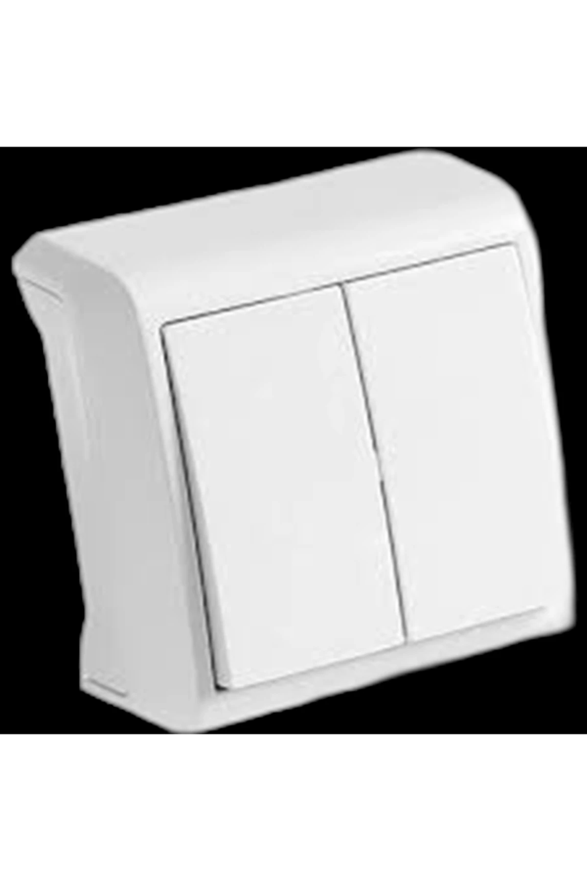 Vera BEYAZ Sıva Üstü Komütatör IP20 (İkili Çiftli Anahtar)