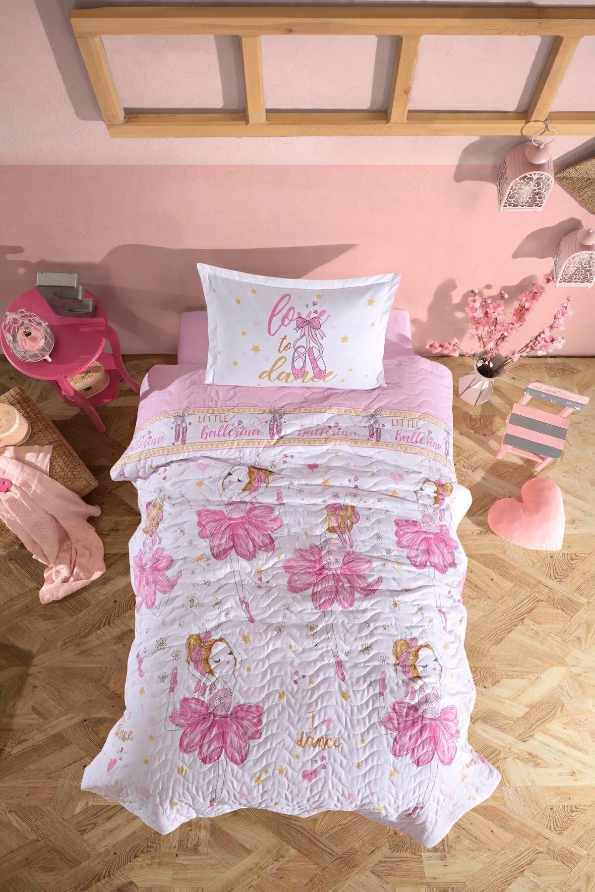 Ranforce %100 Pamuk Tek Kişilik Dört Mevsim Set Ballerina