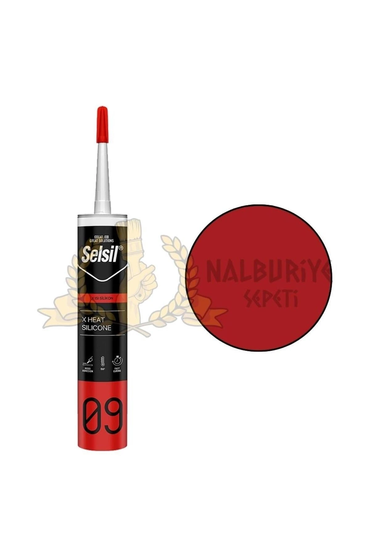 X 150 Derece Dayanıklı Isı Silikonu KIRMIZI 310 ml.