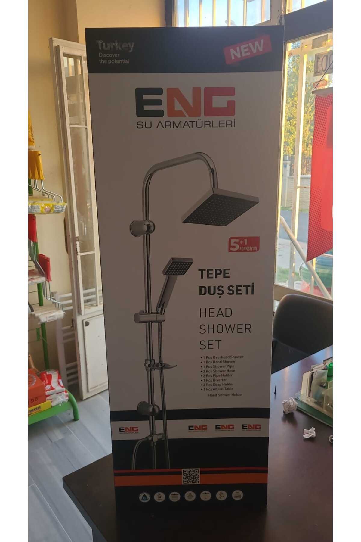 Lüks Tepe Duş Seti – Modern Tasarım, Yüksek Basınçlı Yağmurlama Duş Keyfi