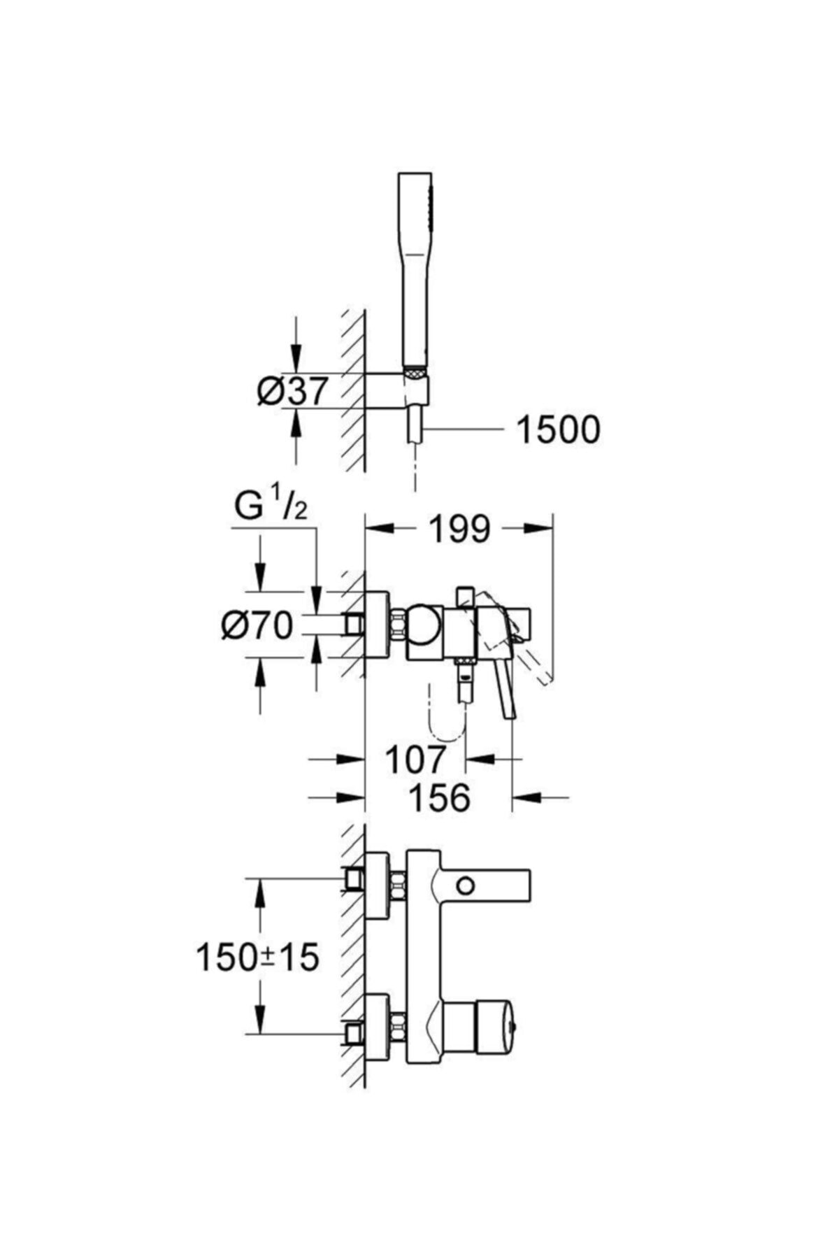 Concetto Banyo Bataryası El Duş Setli - 32212001