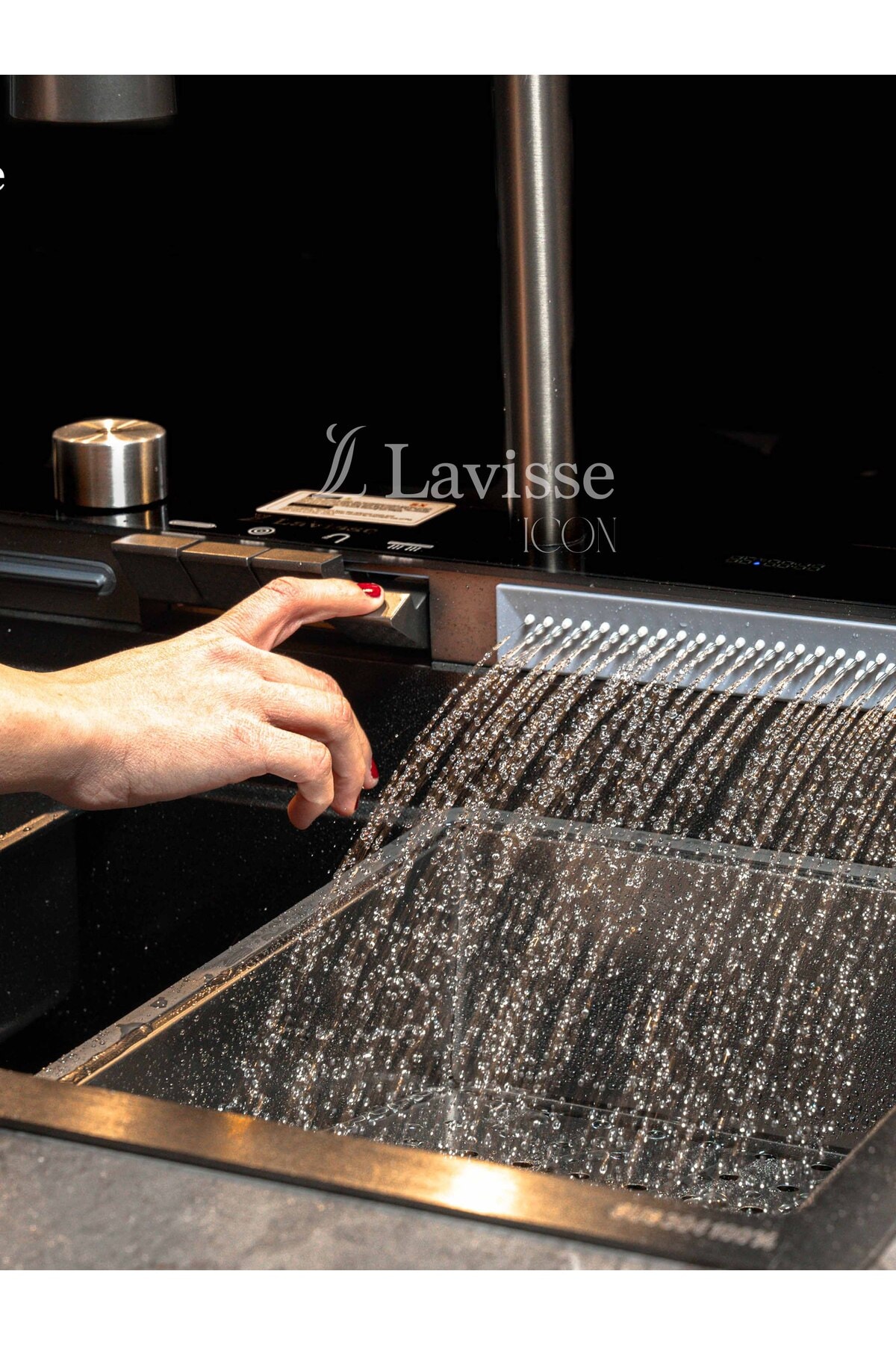 Icon Piyano Tuşlu Akıllı Eviye, Işıklı Honeycomp Çizilmez Fonksiyonlu Teknolojik Mutfak Evyesi