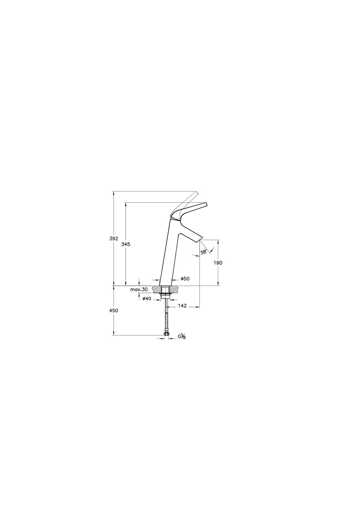 Nest Trendy Lavabo Bataryası Yüksek A42301