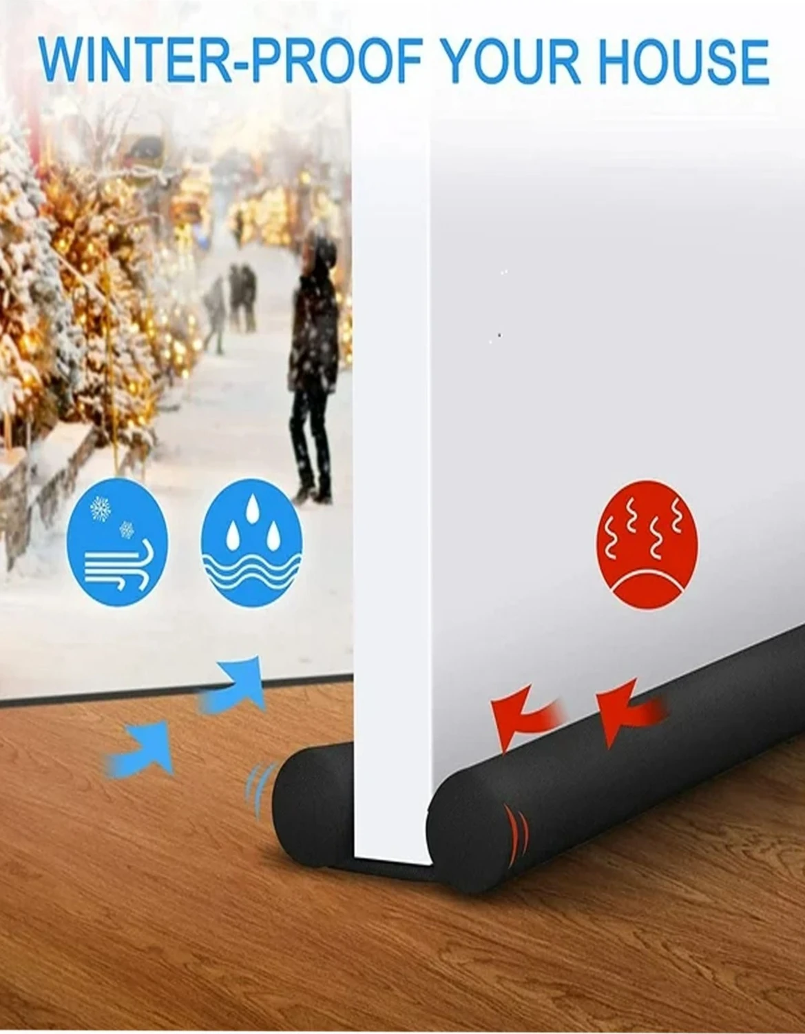 2 Adet Kapı Altı Izolasyon Bandı, Rüzgar ve Isı Koruyucu, Çift Taraflı Yalıtım