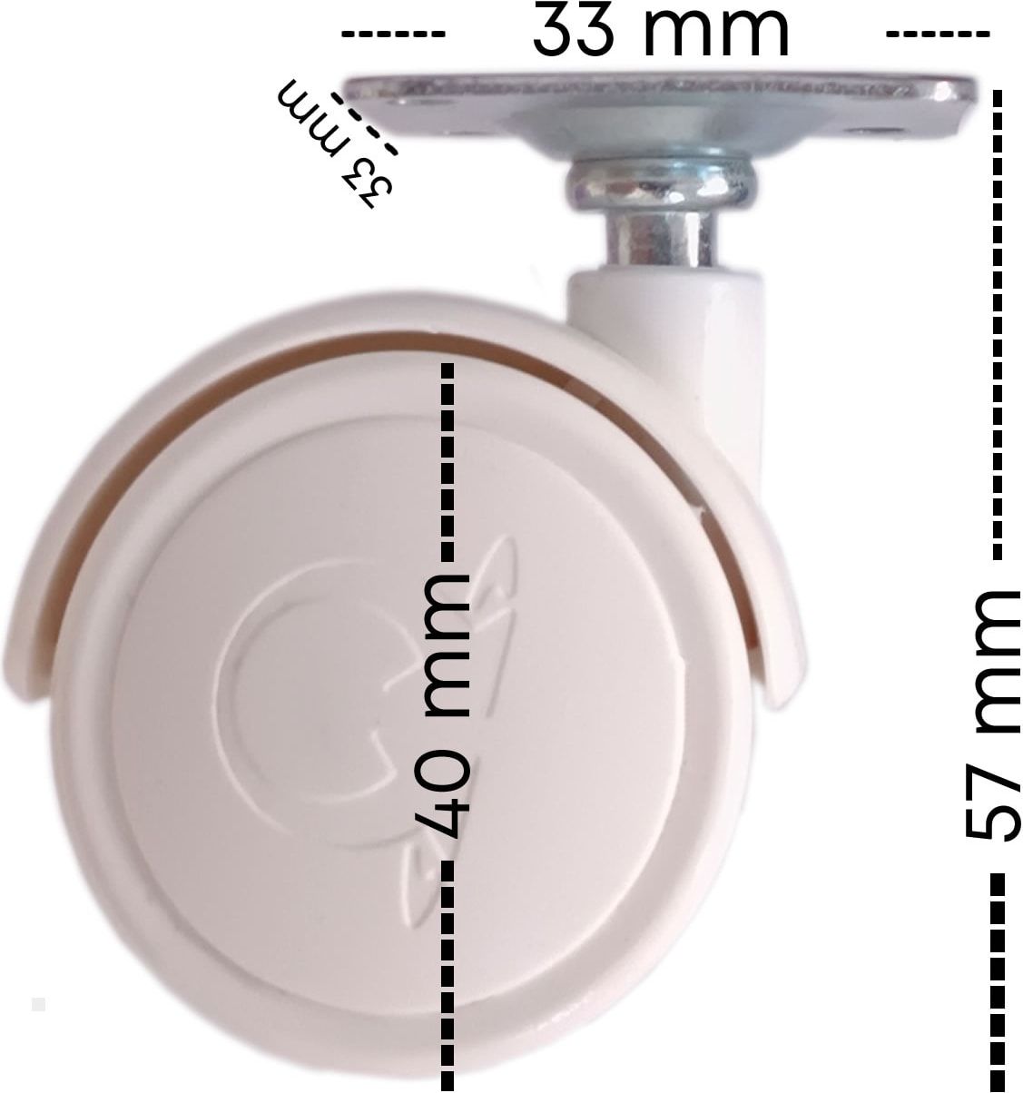 Oynak Tablalı Dolap Sehpa Masa Ayağı Mobilya Tekerleği 40 mm Polyemid (4 Adet)