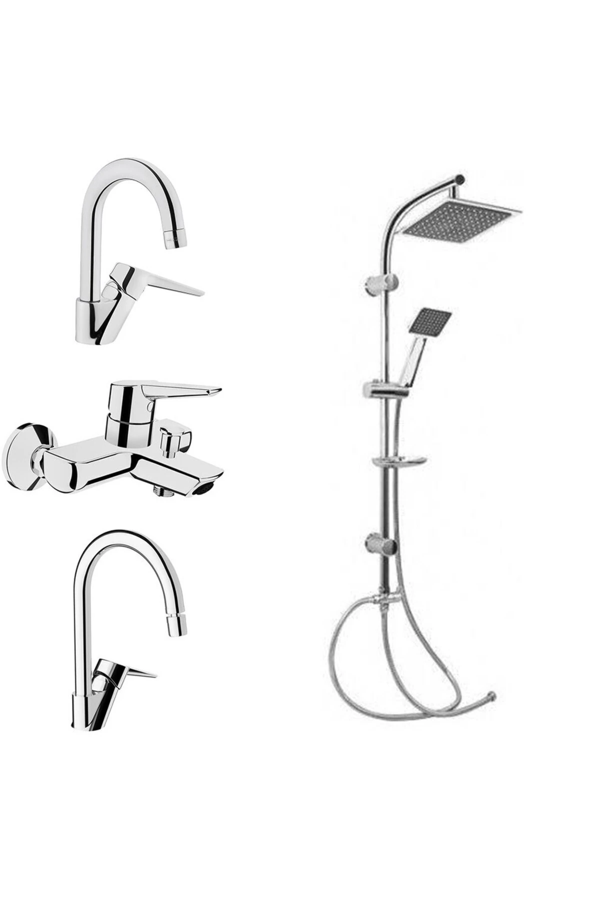 Solid S Kuğu Lavabo, Banyo, Eviye,gms Karine Tepe Duş Set