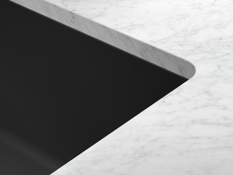 - Mrg 120-35-35 Matt Black Tezgahaltı Granit Evye