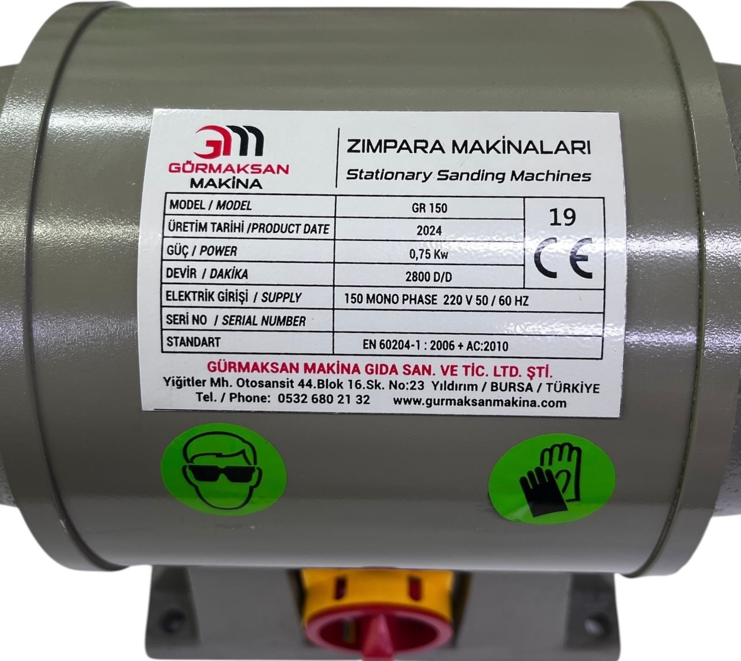 Zımpara Taş Motoru MONOFAZE-150 mm