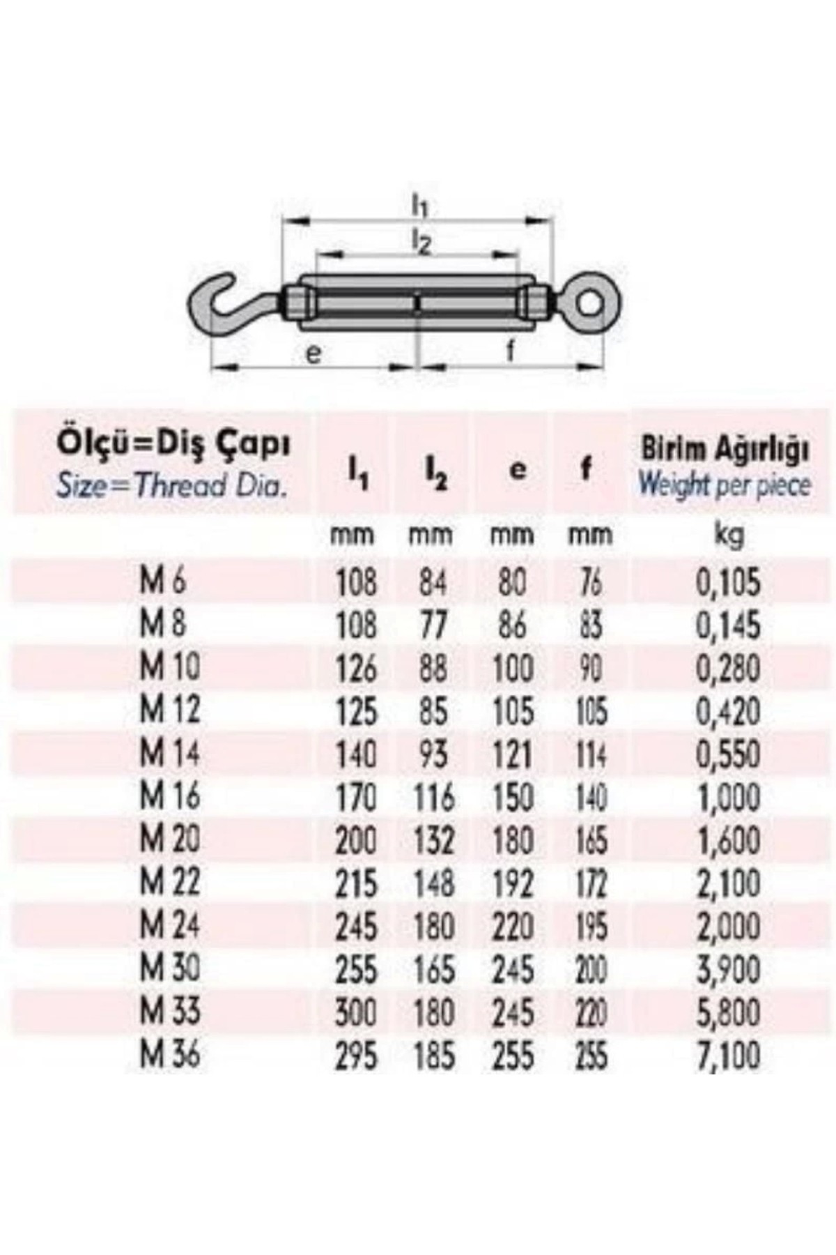 M8 Çektirme ( 4 Adet )