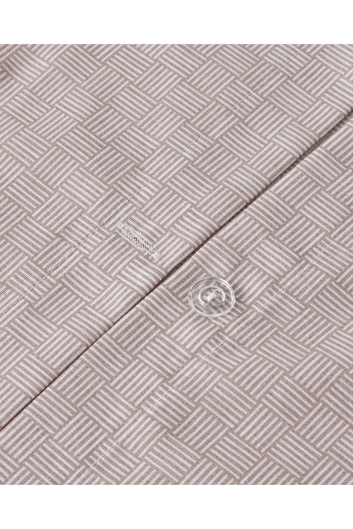 Linework Kolay Ütülenir Tek Kişilik Nevresim Takımı 160x220 cm Açık Mürdüm
