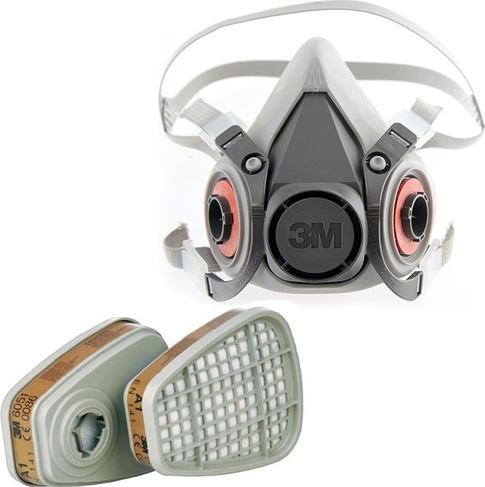 6200 Yarım Yüz Maskesi ve  6051 A1 Maske Filtresi