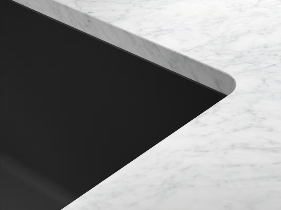 - Mrg 110-72 Matt Black Tezgahaltı Granit Evye