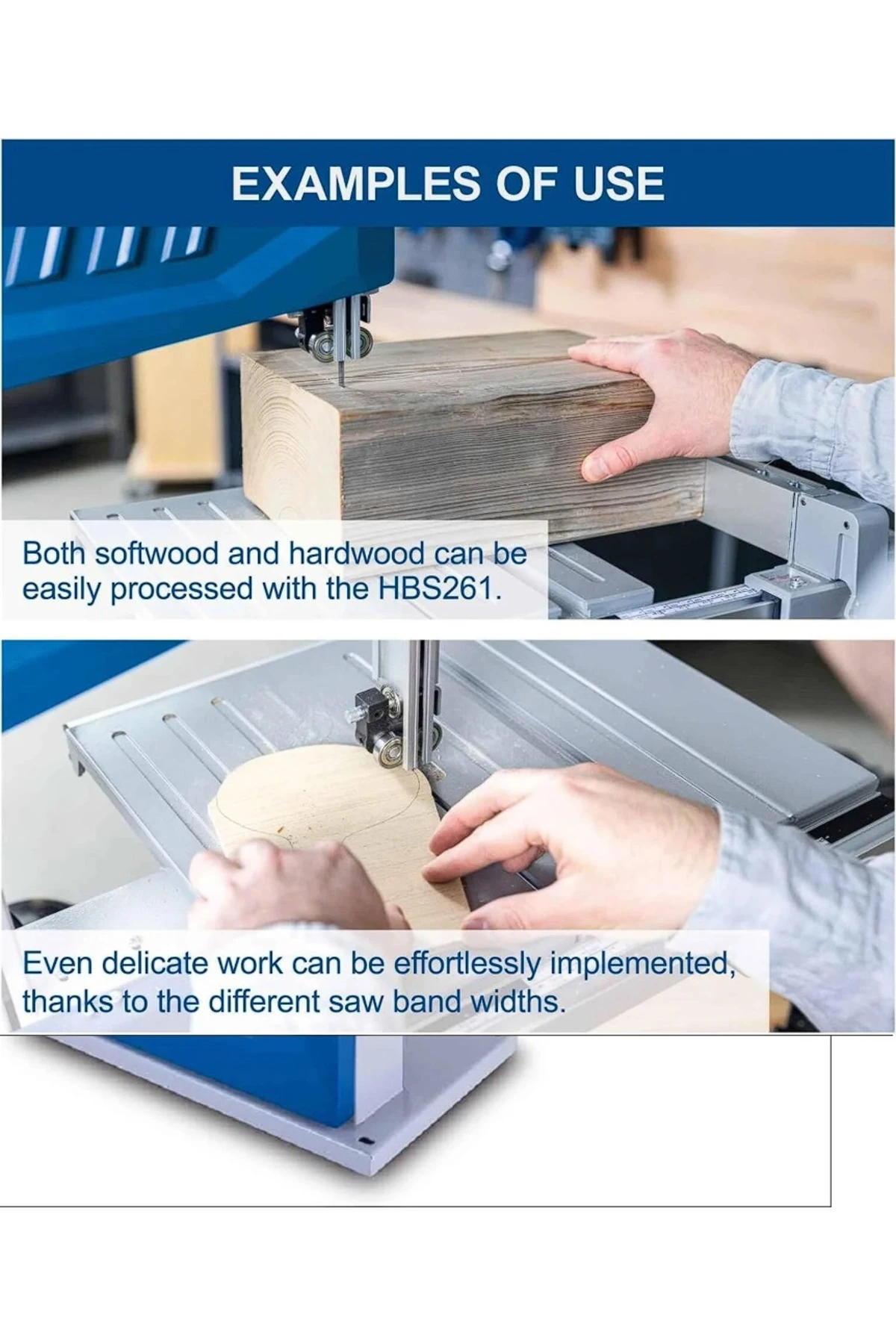 HBS261 550 W Şerit Testere Makinesi