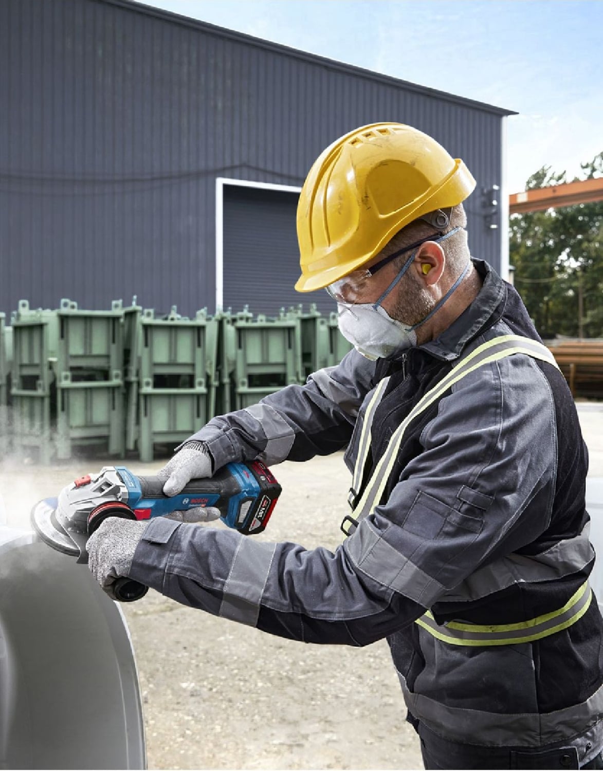 BOSCH Gws 18V-11 S 1 x 5AH Akülü Taşlama Makinesi - 06019N4003
