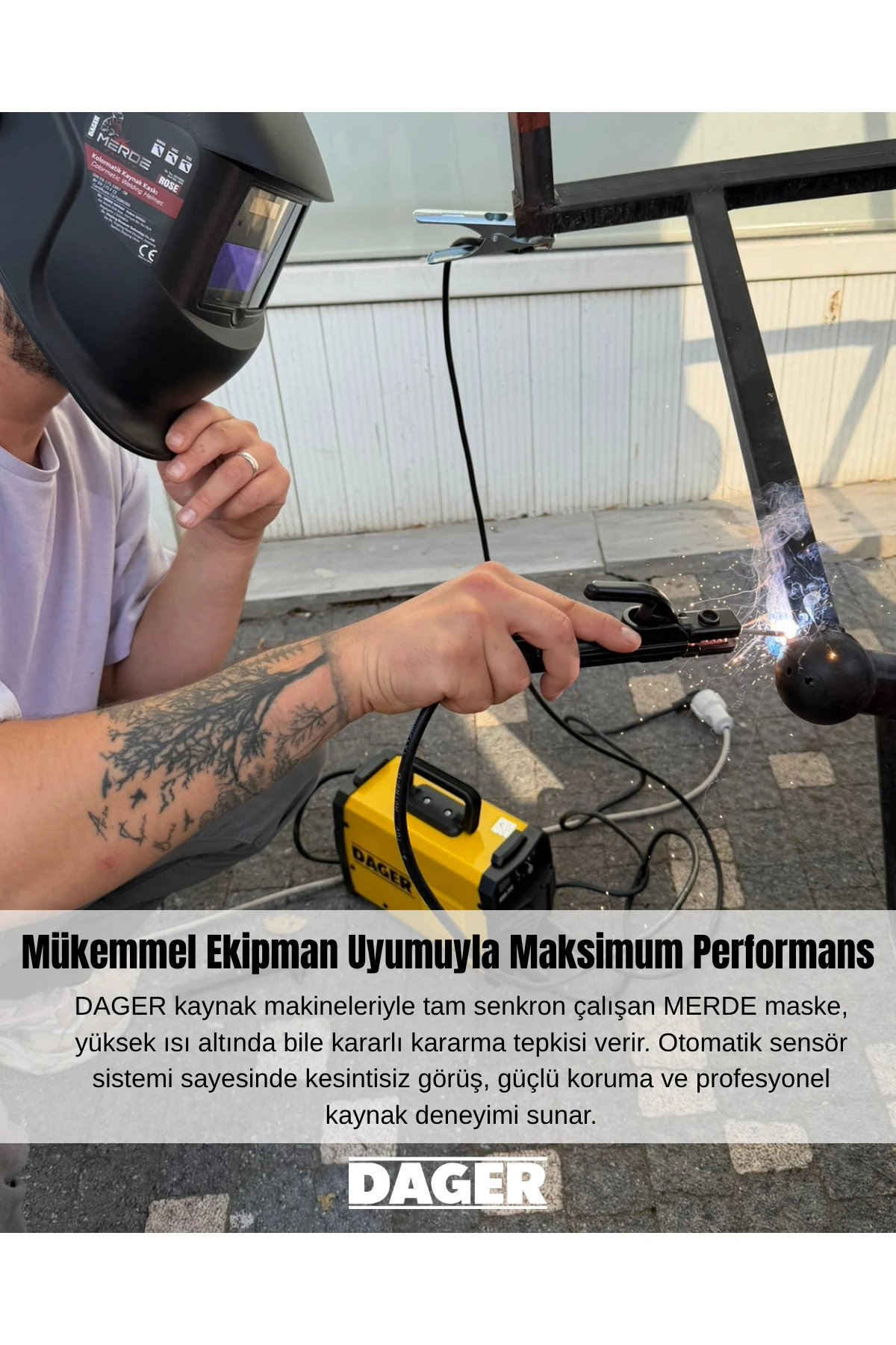 MERDE Otomatik Kararan Colormatik Kaynak Maskesi – Ayarlanabilir Kararma, TIG MIG MMA Uyumlu