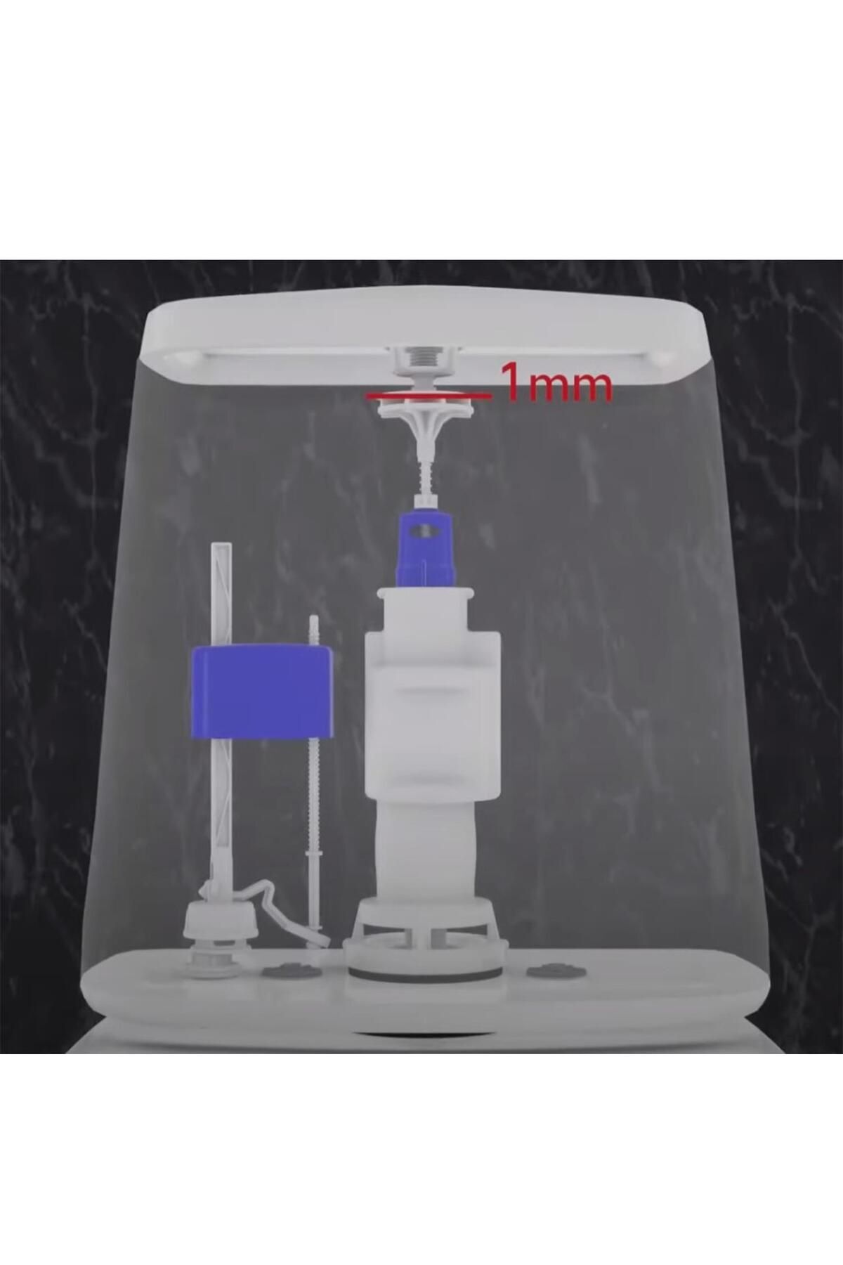 Alafranga Oturmalı Tuvalet Klozet Sifon İç Düzenek Rezervuar Basmalı İç Takımı Otomatik Su Dolum