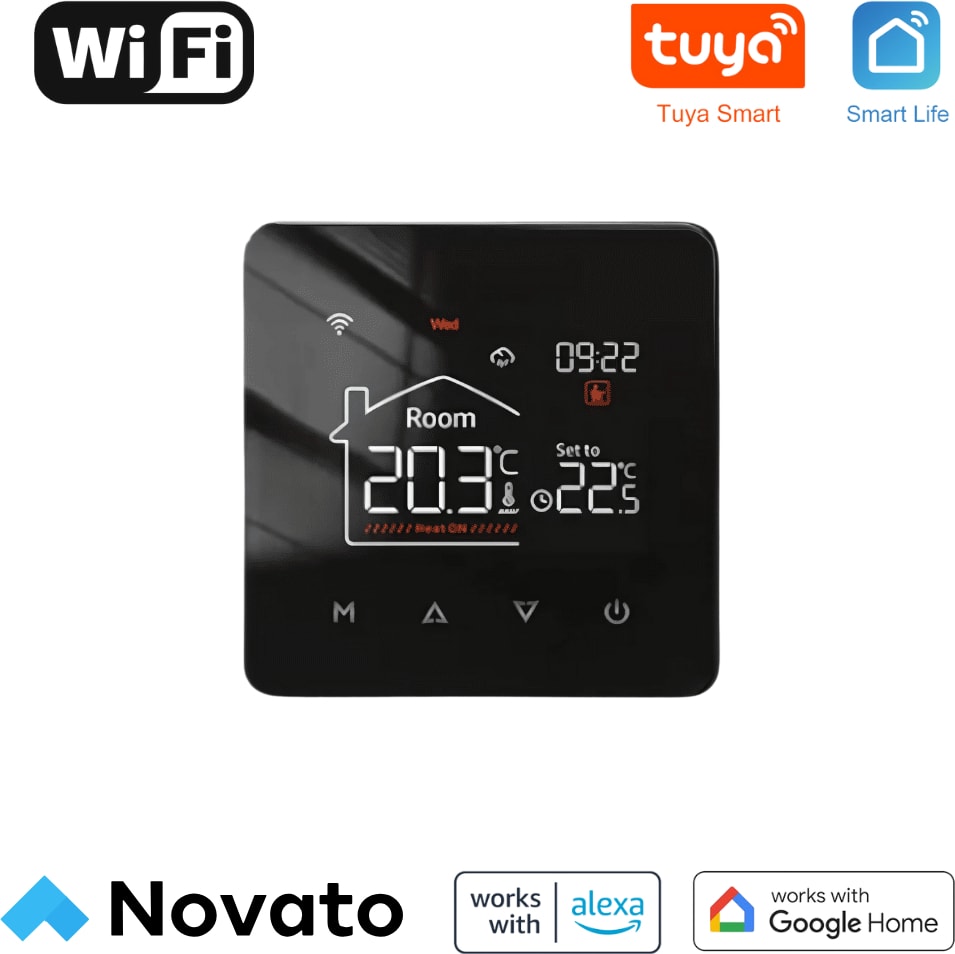 Wifi Kablolu Sıva Altı Akıllı Oda Termostatı ( Tuya - Smart Life Uyumlu)