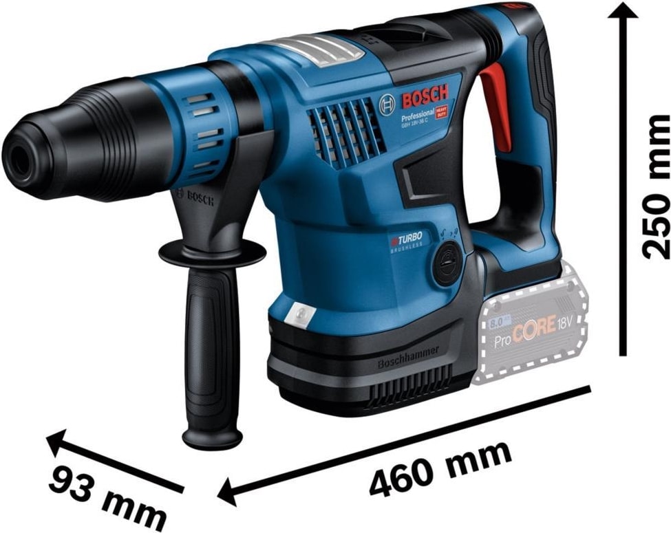 BOSCH Gbh 18V 36C Akülü Kırıcı Delici 2X8A Biturbo