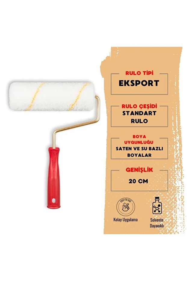 | Eksport Boya Rulosu, Iç Cephe Için Uyumlu Standart Rulo, 20 Cm