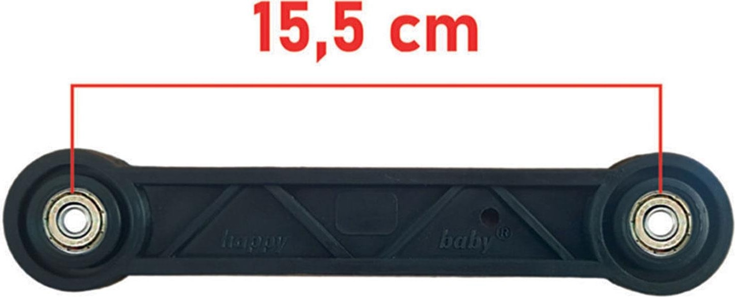Beşik Sallama Aparatı (İki Delik Arası 15.5 Cm) Çocuk Bebek Beşiği Takımı Aparatı Seti Siyah 4 Adet