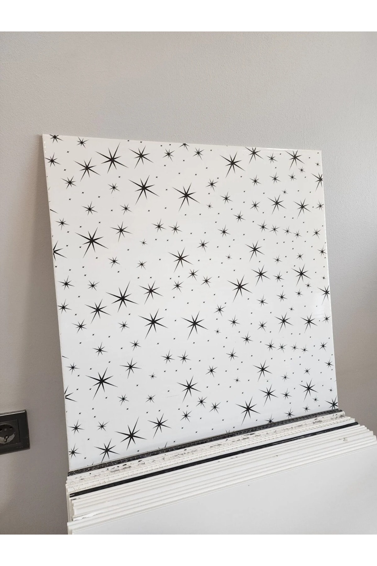 60x60 Pvc Yıldız Desen Asma Tavan Paneli 1paket 20ad 7.2m2