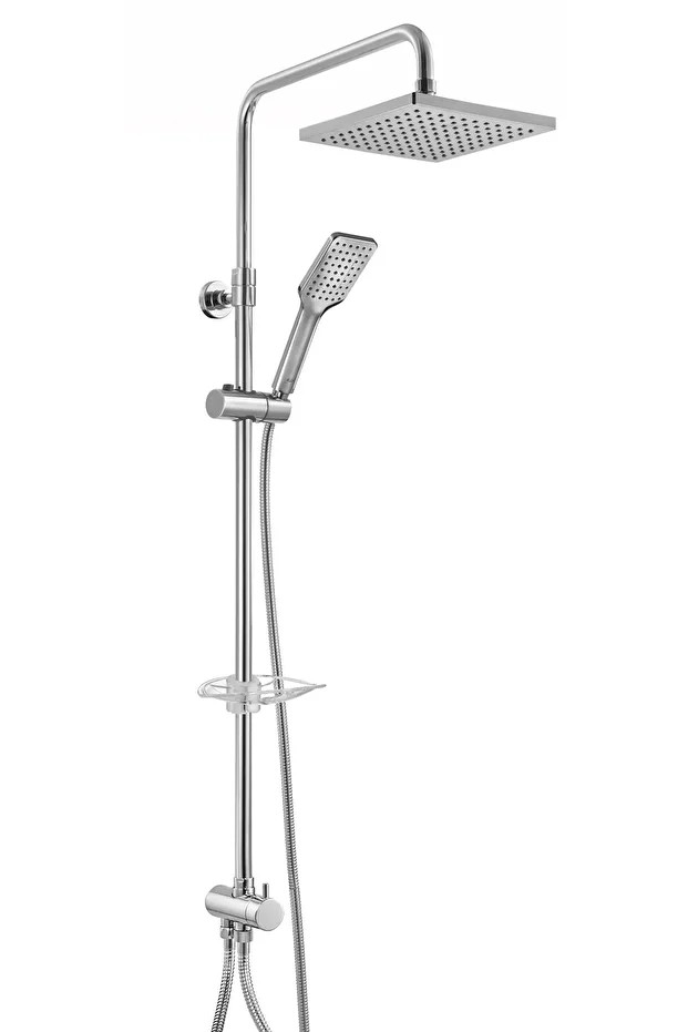 Tiera Teleskobik Kolonlu Banyo Tepe Duş Sistemi Kare Takım 102158042