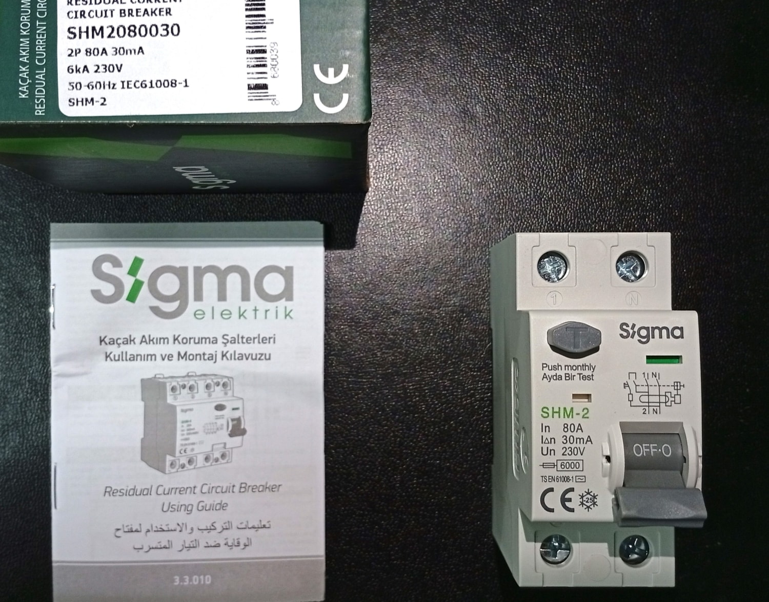 SHM2080030-SHM 2p 30MA 80A 6ka Kaçak Akım Koruma Şalteri (Kaçak Akım Rölesi)