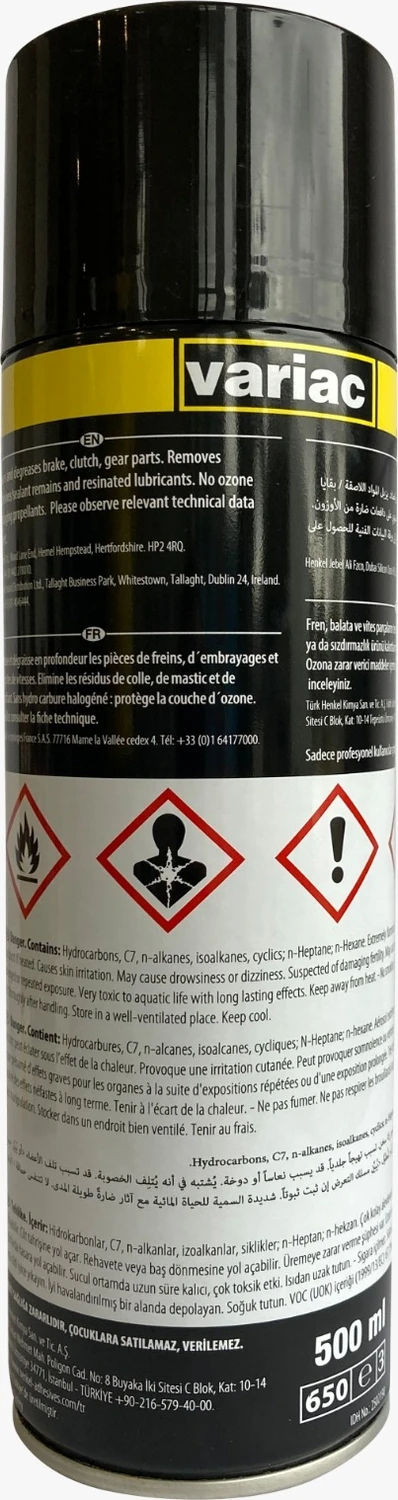 Motorsilk Henkel Variac Fren Balata Temizleyici