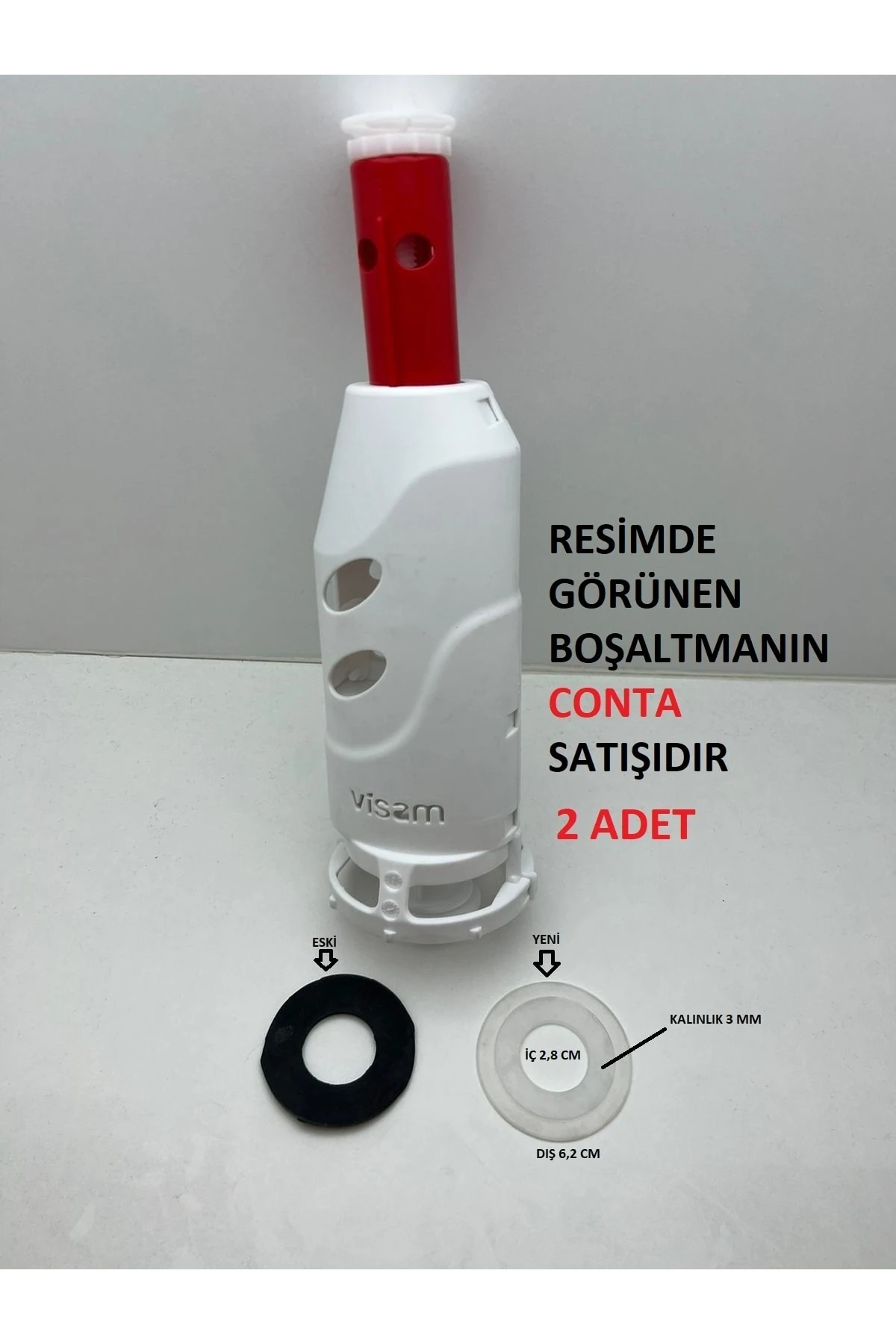 Rs Visam Teos Basmalı Klozet Rezervuar Iç Takım Conta Satışıdır 2 Adet