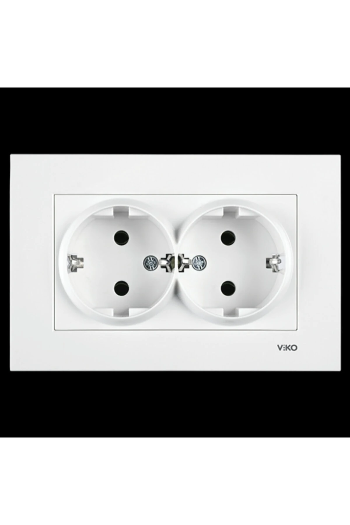 Marka Karre Model Topraklı Ikili Priz Çerçeve Dahil Krem