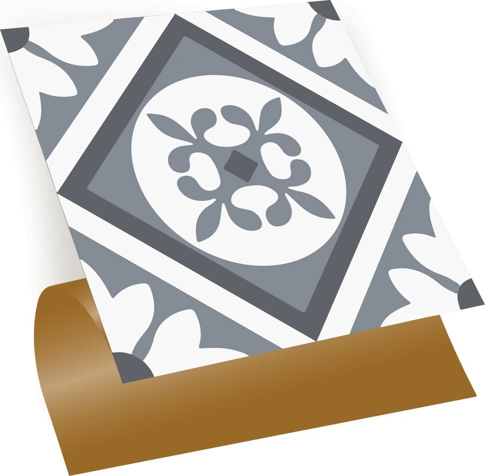 Kendinden Yapışkanlı Geometrik 02 Desenli Pvc Karo 30X30 cm (33 Adet) 3m2