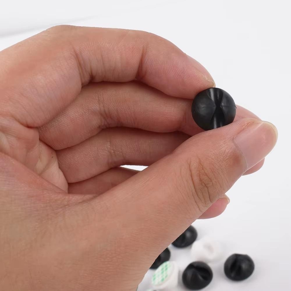 20 Adet Yapışkanlı Kablo Tutucu Sabitleme Düzenleyici Klips Siyah Beyaz Renk