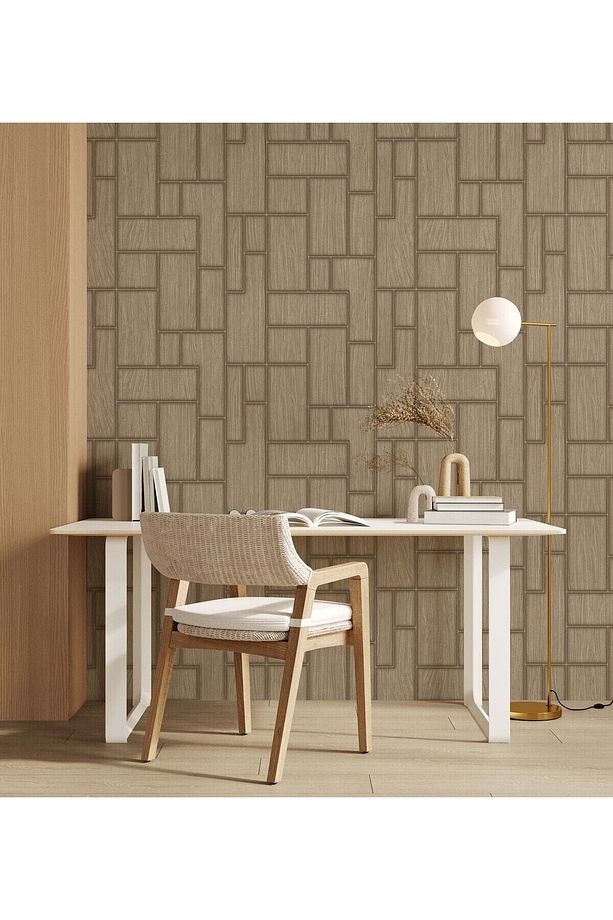 Roka 23108-2 Geometrik Modern Desenli Düz Sade Duvar Kağıdı