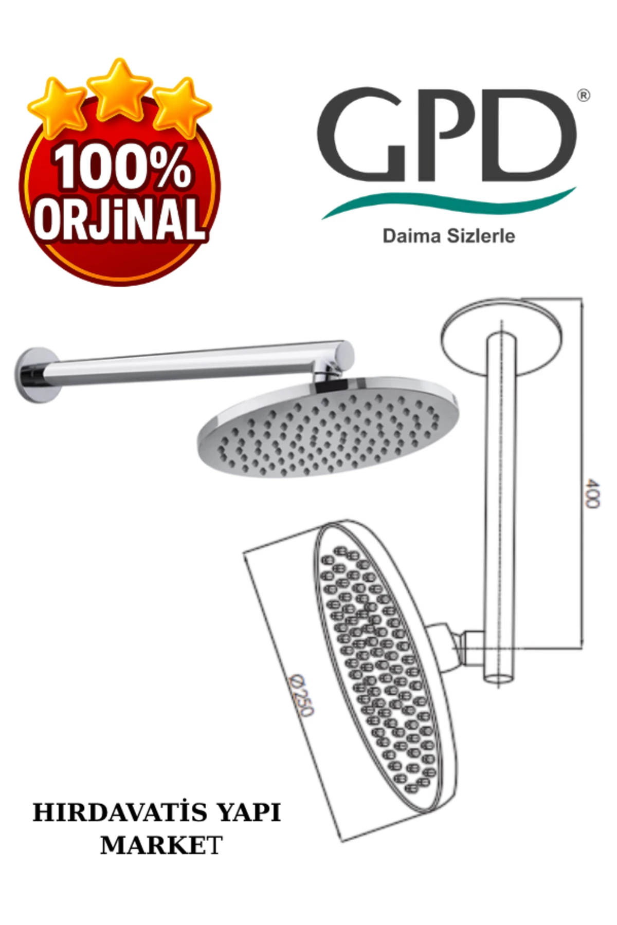 ADS14 Ankastre Duş Başlığı (Ø250)