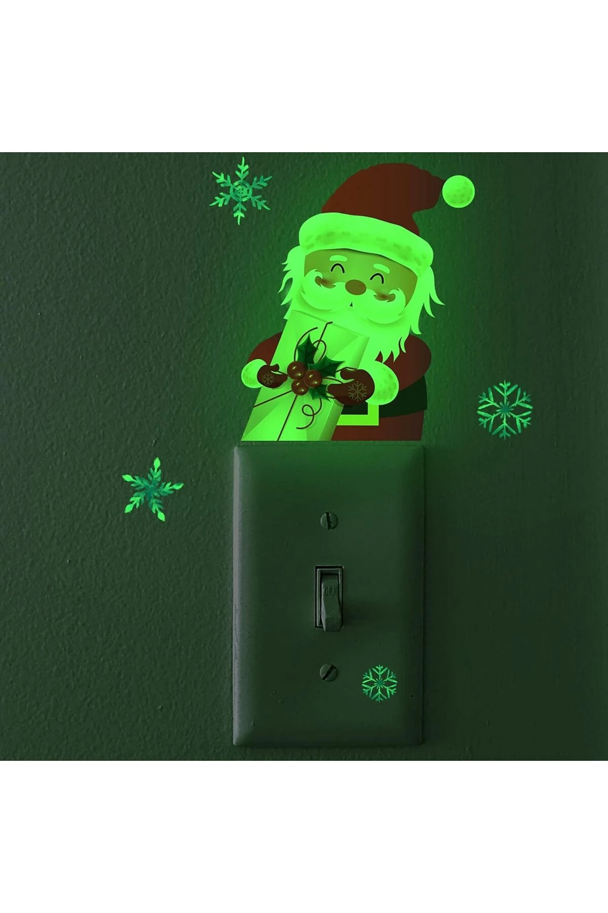 Noel Baba Fosforlu Priz Sticker