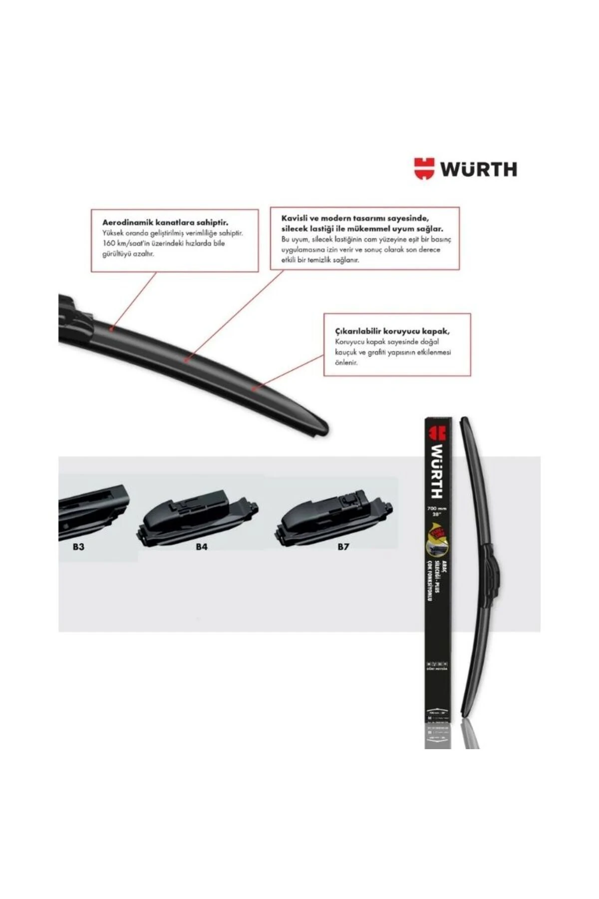 Bmw 5 (F10) 2012-2016  Uyumlu Dört Mevsim Sileceği Plus 2'li Takım 650MM+450MM