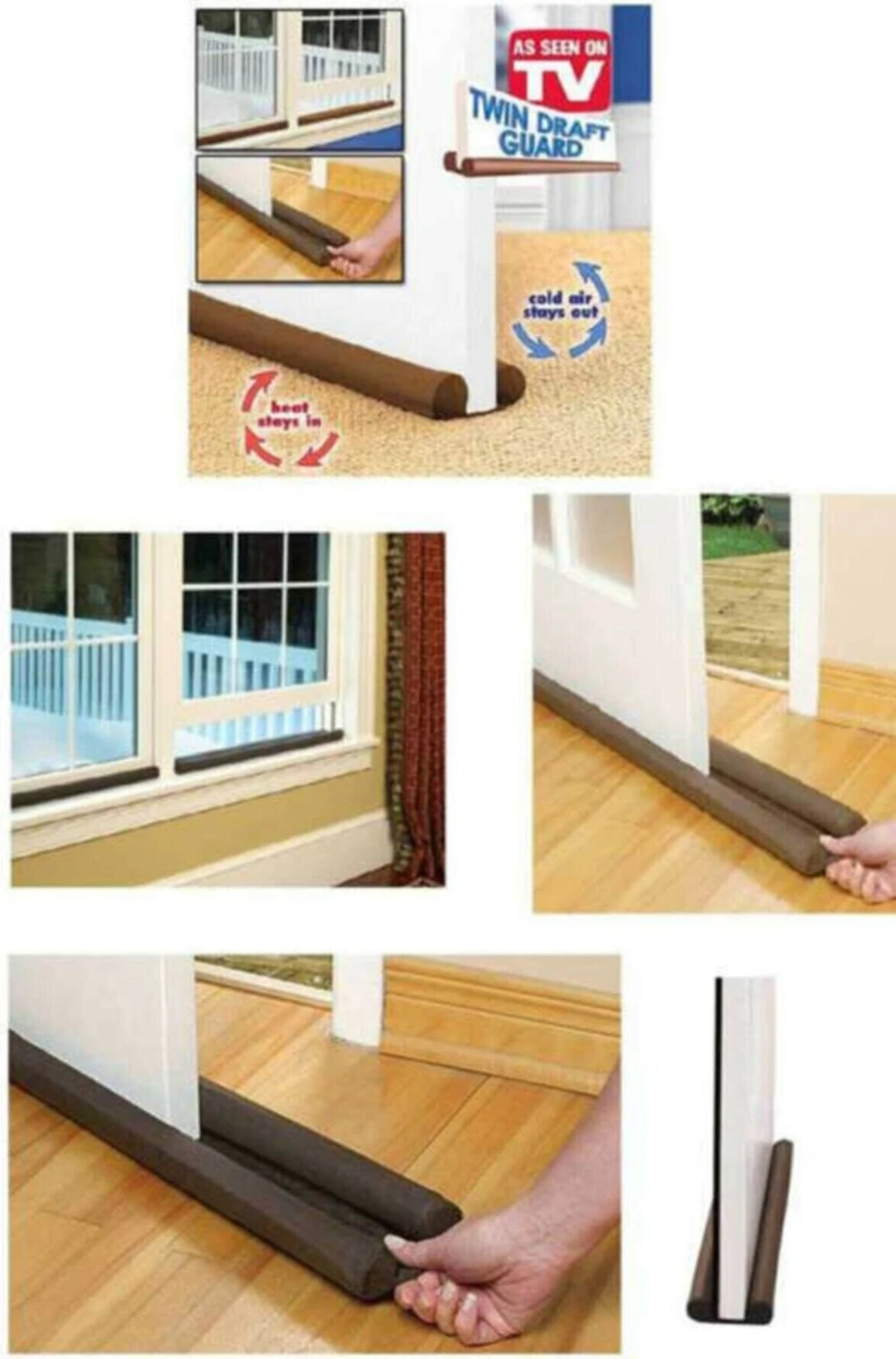 Ankaflex Çift Taraflı Kapı Altı Soğuk Kesici Ayarlanabilir Isı Ses ve Rüzgar Yalıtım Süngeri (6 Adet)