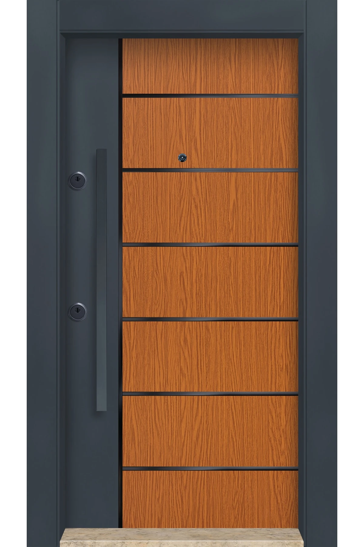 Dış Iklim Kapısı, Yağmura Güneşe Dayanıklı Çelik Kapı, Mn-6016 Sağ