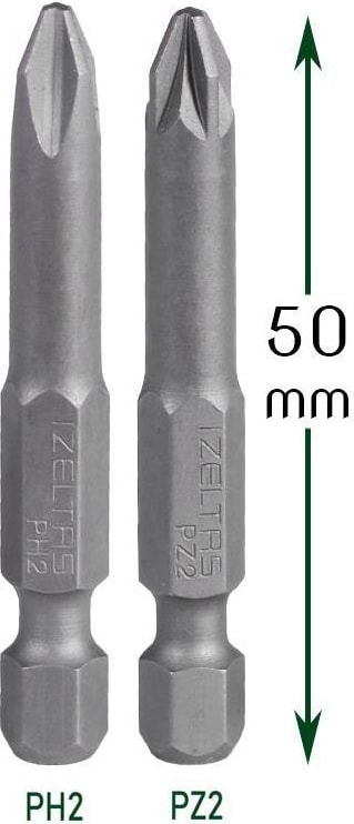 İZELTAŞ Izeltaş 2'li Yıldız Bits Uç Ph2 Pz2 Matkap Ucu Seti 50MM