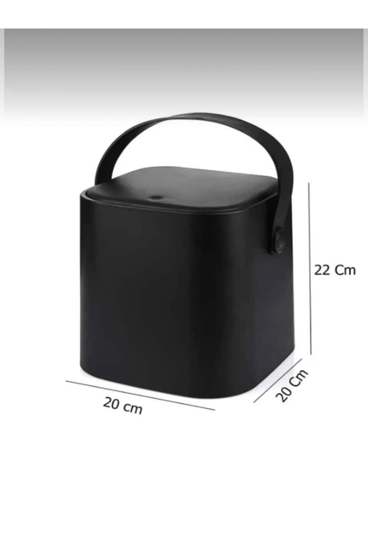 Yeni Nesil Akıllı Kapak Deri Kulplu Tezgah Üstü Mutfak Çöp Kovası 4 Litre