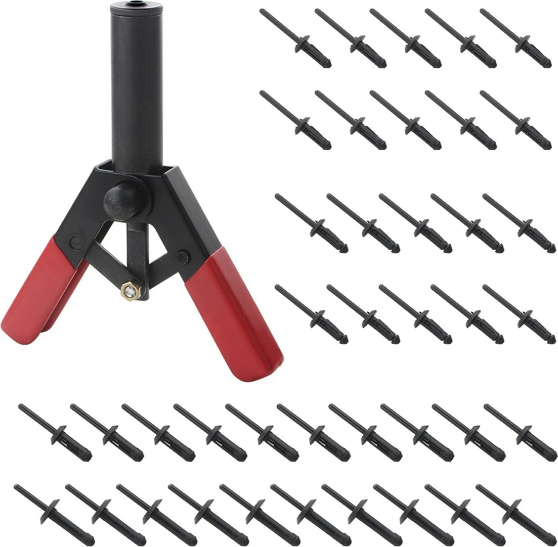 41 Parça Hızlı Çekirdek Çekme Perçin Makinesi Seti, Plastik Perçin Çektirme Makineleri, Otomobiller Için Polietilen Perçinleme Aletleri (Yurt Dışından)