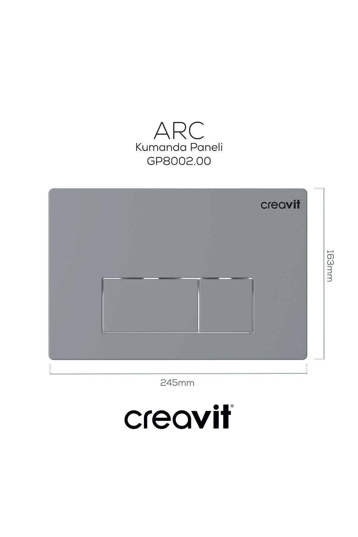 Arc Mat Gri Boyalı Kumanda Paneli