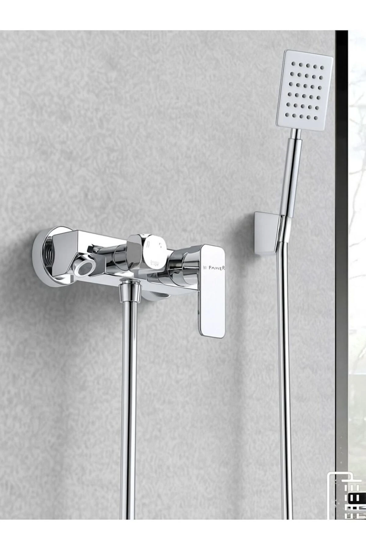 FAWER KROM Banyo Bataryası Ve Mafsallı Duş Seti 2'li Set - 251S