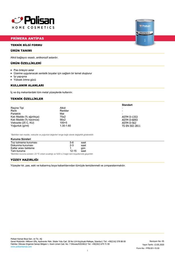 Primera Antipas 2,5l Kırmızı