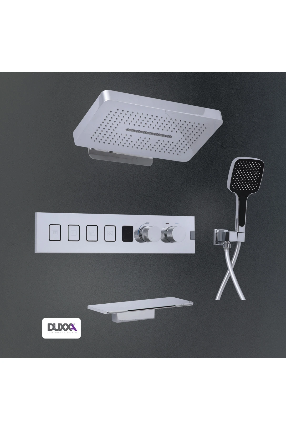 Prime Ankastre Duş ve Isı Ayarlı Batarya Seti Krom D.058